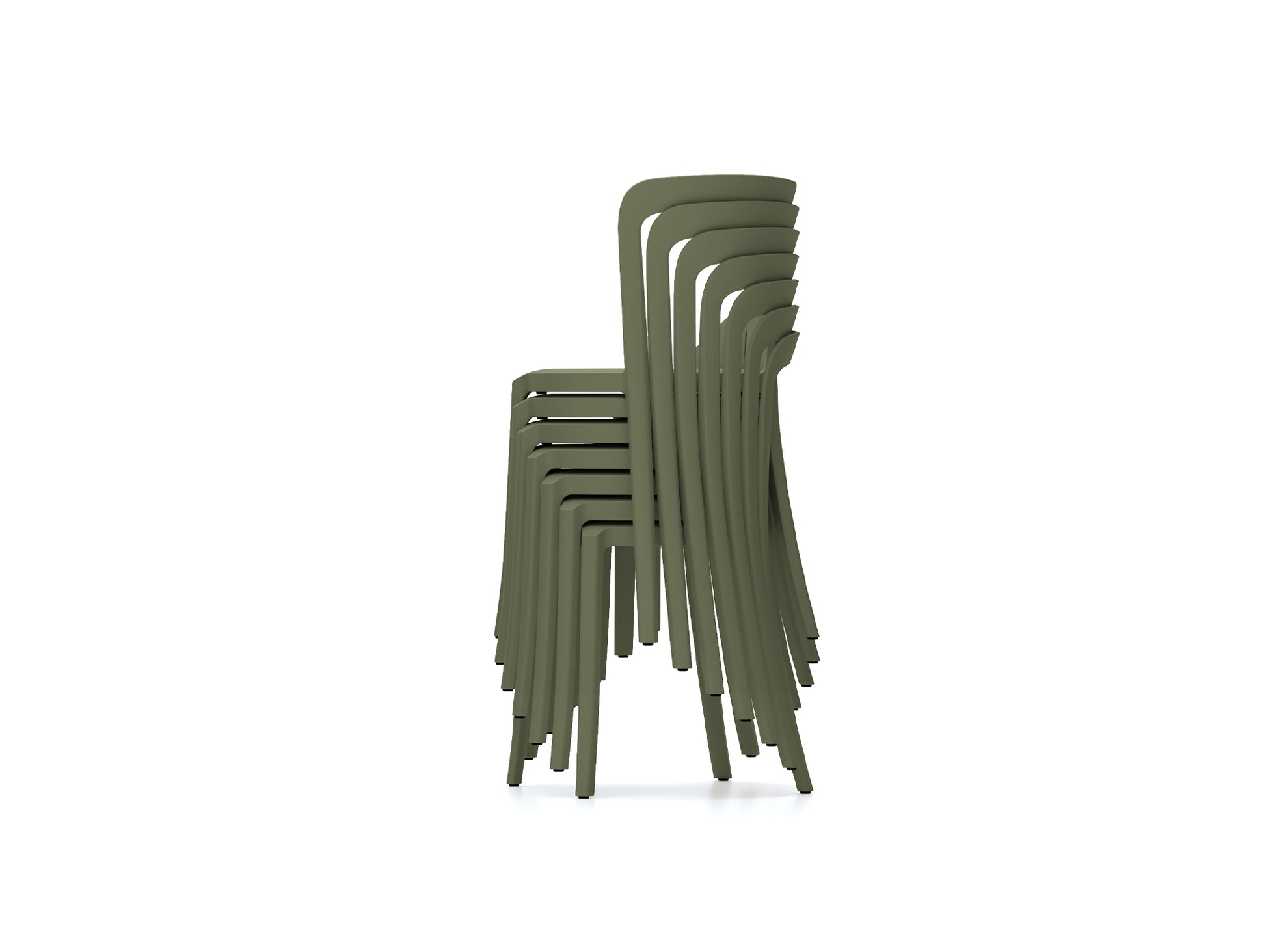 On & On Chair - Recycled Plastic Seat by Emeco / Green