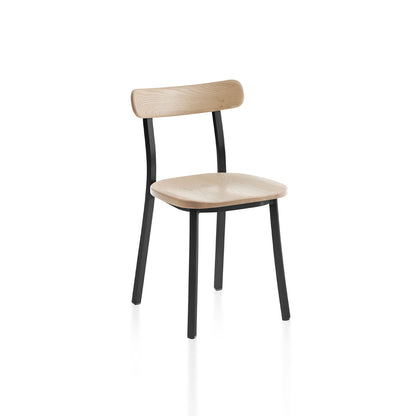 Utility Side Chair by Emeco - Black Powder Coated Aluminium Frame / Ash