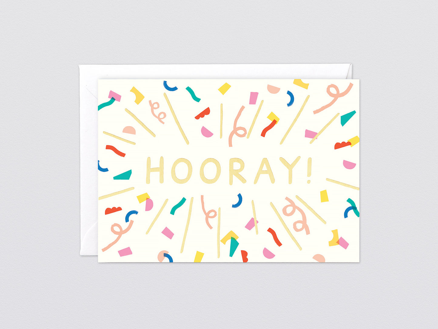 Hooray Foiled Greetings Card by Wrap