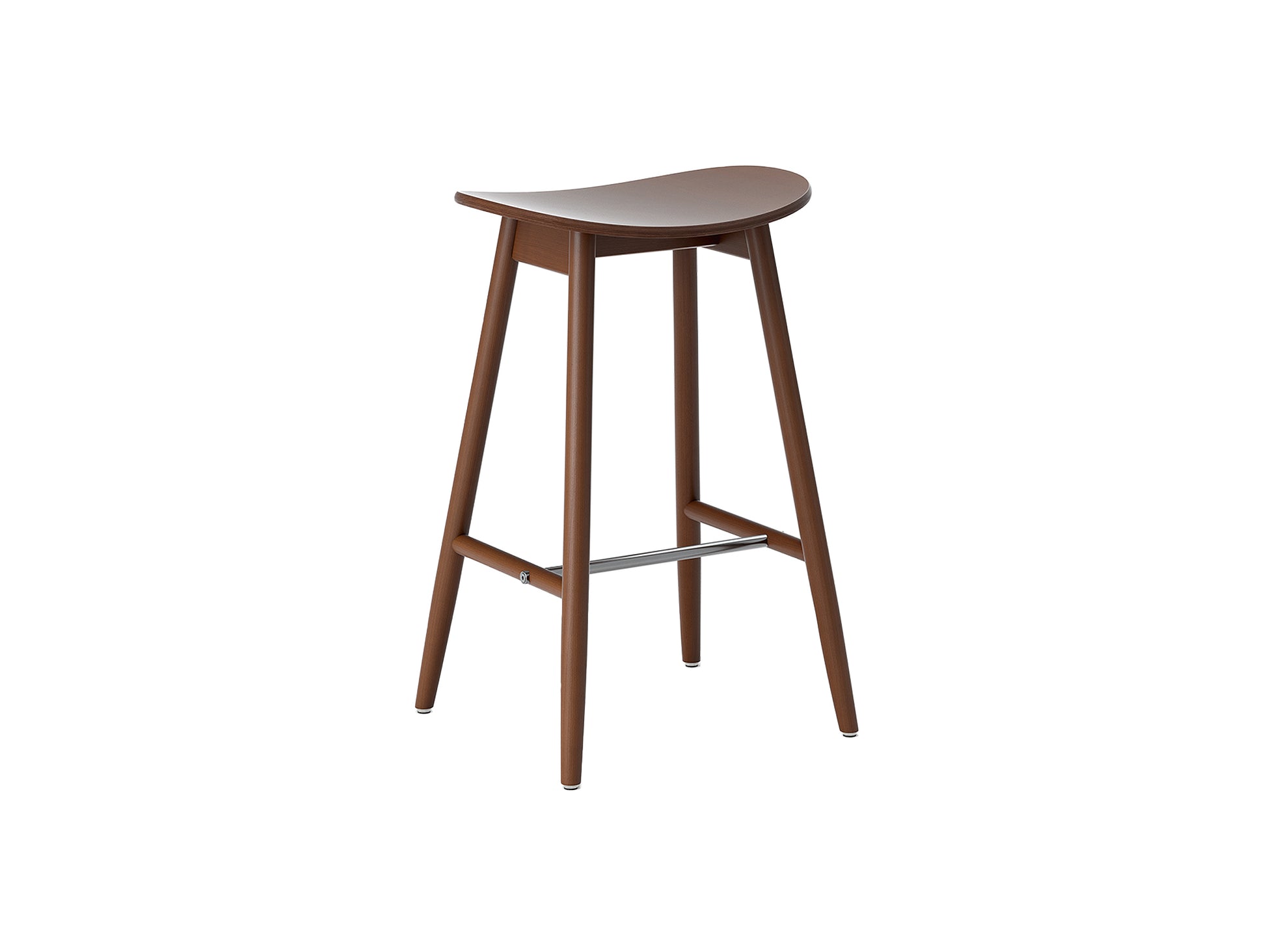 Icha Bar Stool by Massproductions - H650 / Walnut Stained Beech