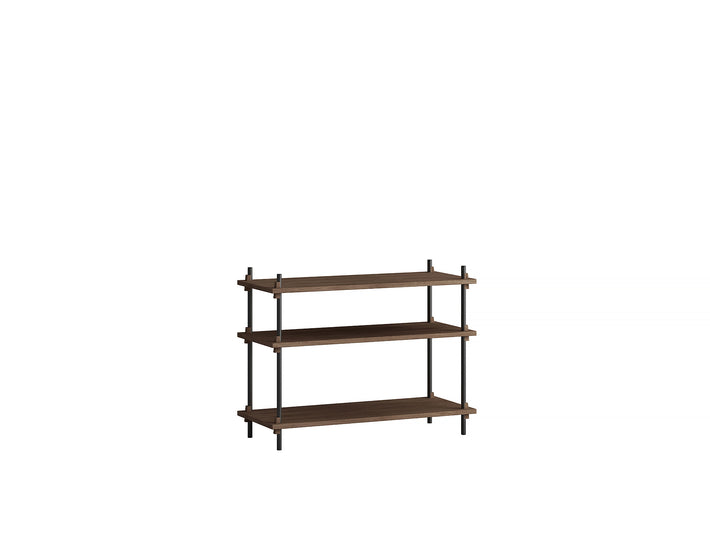 Moebe Shelving System - S.65.1.A Set in Black / Smoked Oak