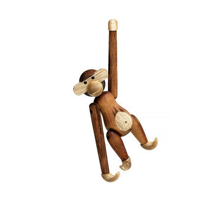 Mini Wooden Monkey in Teak and Limba by Kay Bojesen