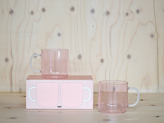 Pink Borosilicate Mugs - Set of 2 by HAY