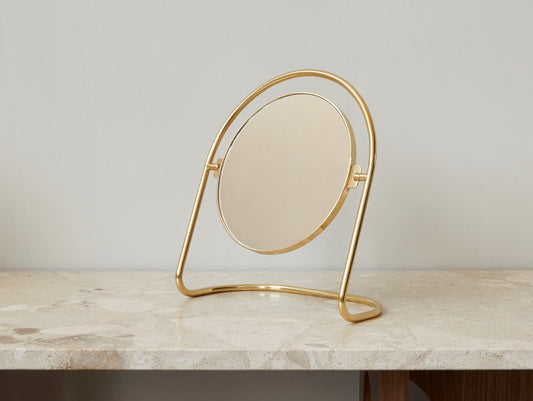 Polished Brass Nimbus Table Mirror by Menu