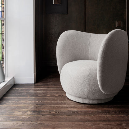 Rico Lounge Chair in Off-White Bouclé by Ferm Living