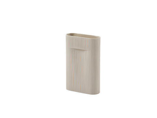 35cm Ridge vase in Beige by Muuto