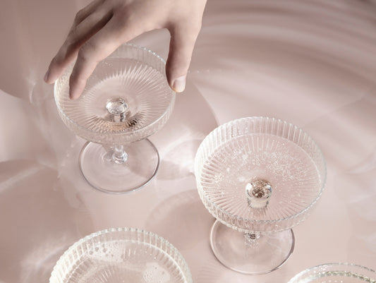 Ripple Champagne Saucers - Set of 2 by Ferm Living