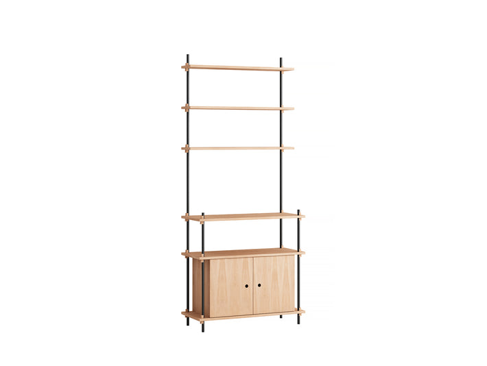 Moebe Shelving System - S.200.1.C Set in Black / Oiled Oak