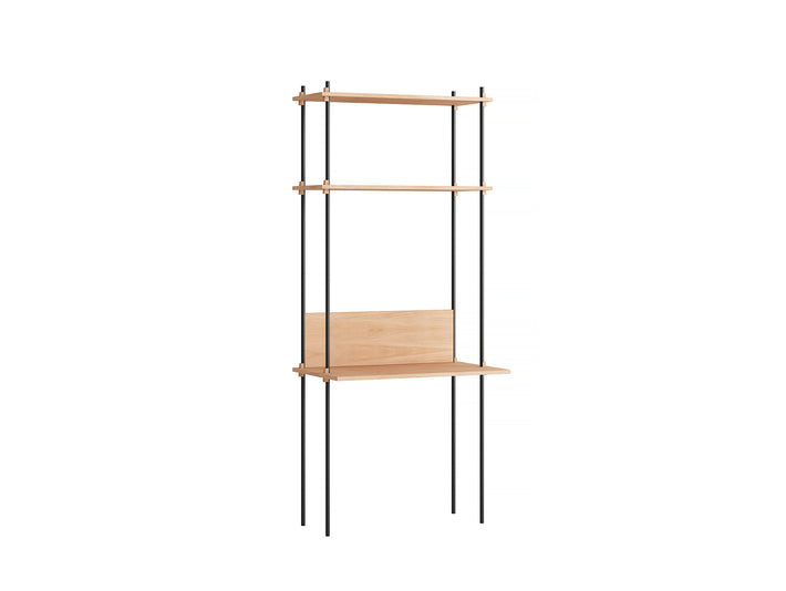 Moebe Shelving System - S.200.1.D Set in Black / Oiled Oak