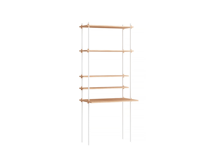 Moebe Shelving System - S.200.1.E Set in White / Oiled Oak