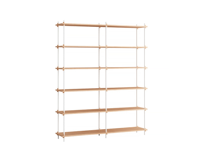 Moebe Shelving System - S.200.2.B Set in White / Oiled Oak