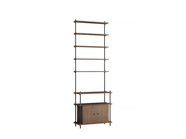 Moebe Shelving System - S.255.1.C Set in Black / Smoked Oak