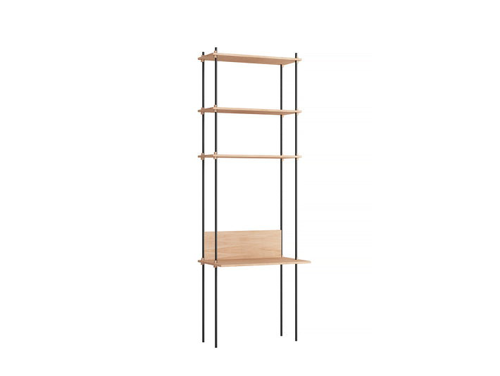 Moebe Shelving System - S.255.1.D Set in Black / Oiled Oak