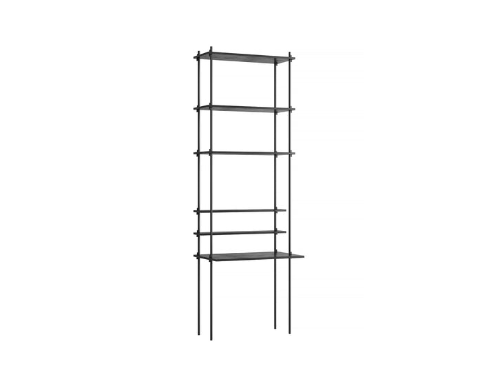Moebe Shelving System - S.255.1.E Set in Black / Black Painted Oak
