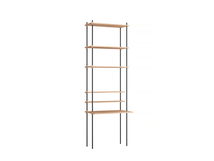 Moebe Shelving System - S.255.1.E Set in Black / Oiled Oak
