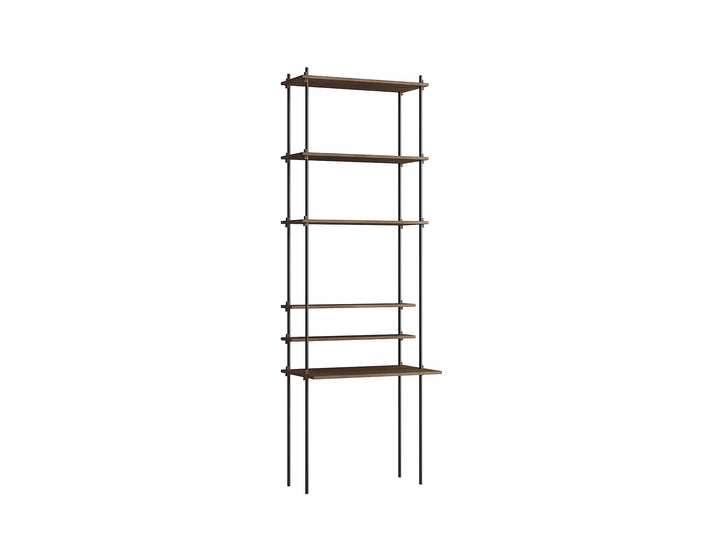 Moebe Shelving System - S.255.1.E Set in Black / Smoked Oak