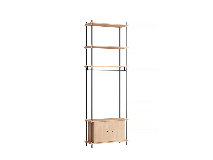 Moebe Shelving System - S.255.1.G Set in Black / Oiled Oak