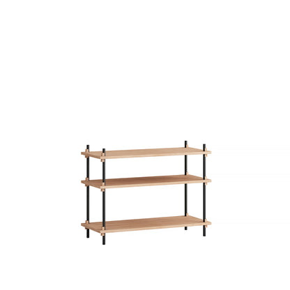 Moebe Shelving System - S.65.1.A Set in Black / Oiled Oak