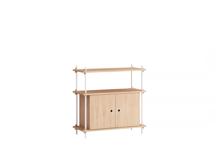 Moebe Shelving System - S.85.1.B Set in White / Oiled Oak