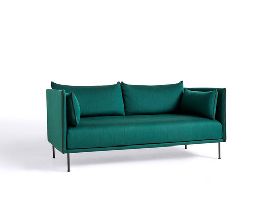 Silhouette Sofa - Black base, Balder 982, Black piping