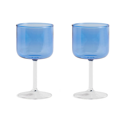 Tint Wine Glasses (Blue and Clear) - Set of 2 by HAY