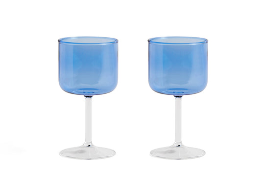 Tint Wine Glasses (Blue and Clear) - Set of 2 by HAY