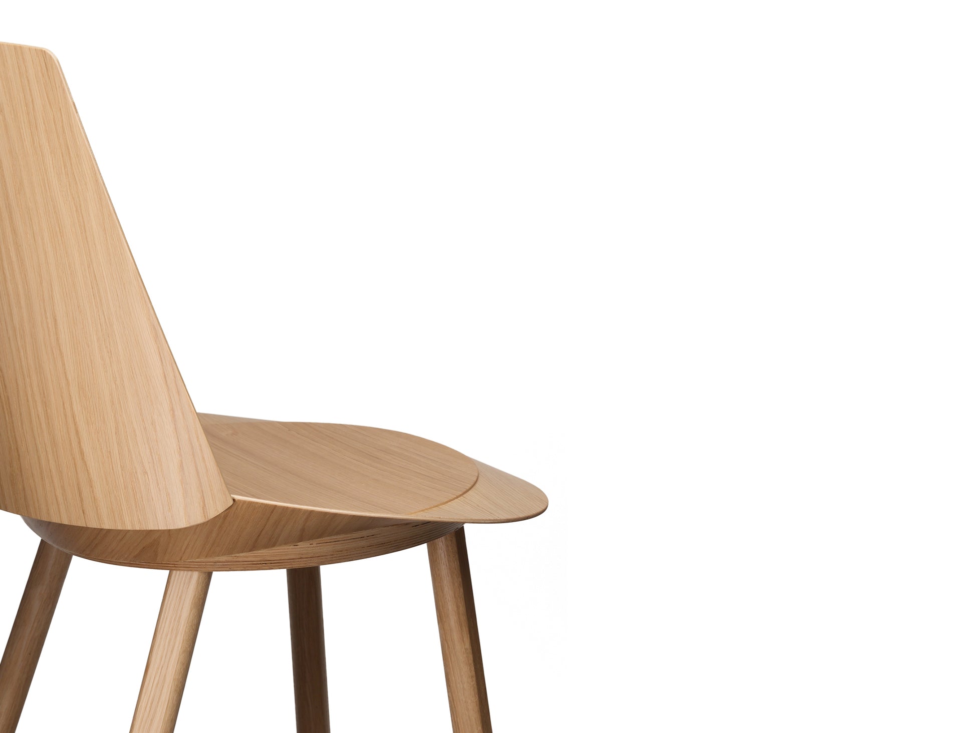 CH04 Houdini Chair by e15 - Clear Lacquered Oak