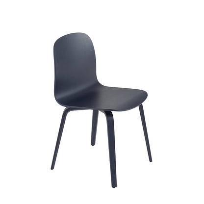 Visu Chair Wood Base by Muuto - Midnight Blue Ash