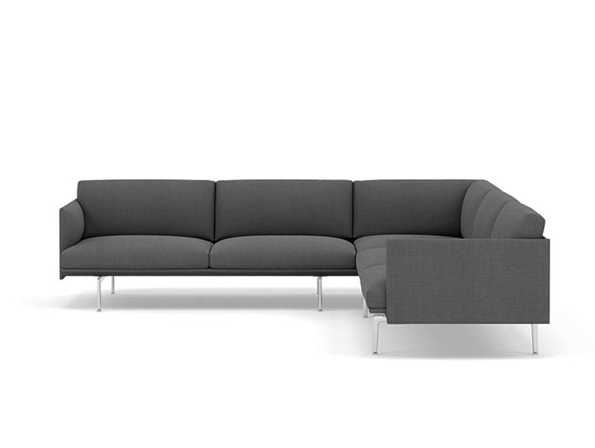 Outline Corner Sofa by Muuto - Aluminium Base / remix 163