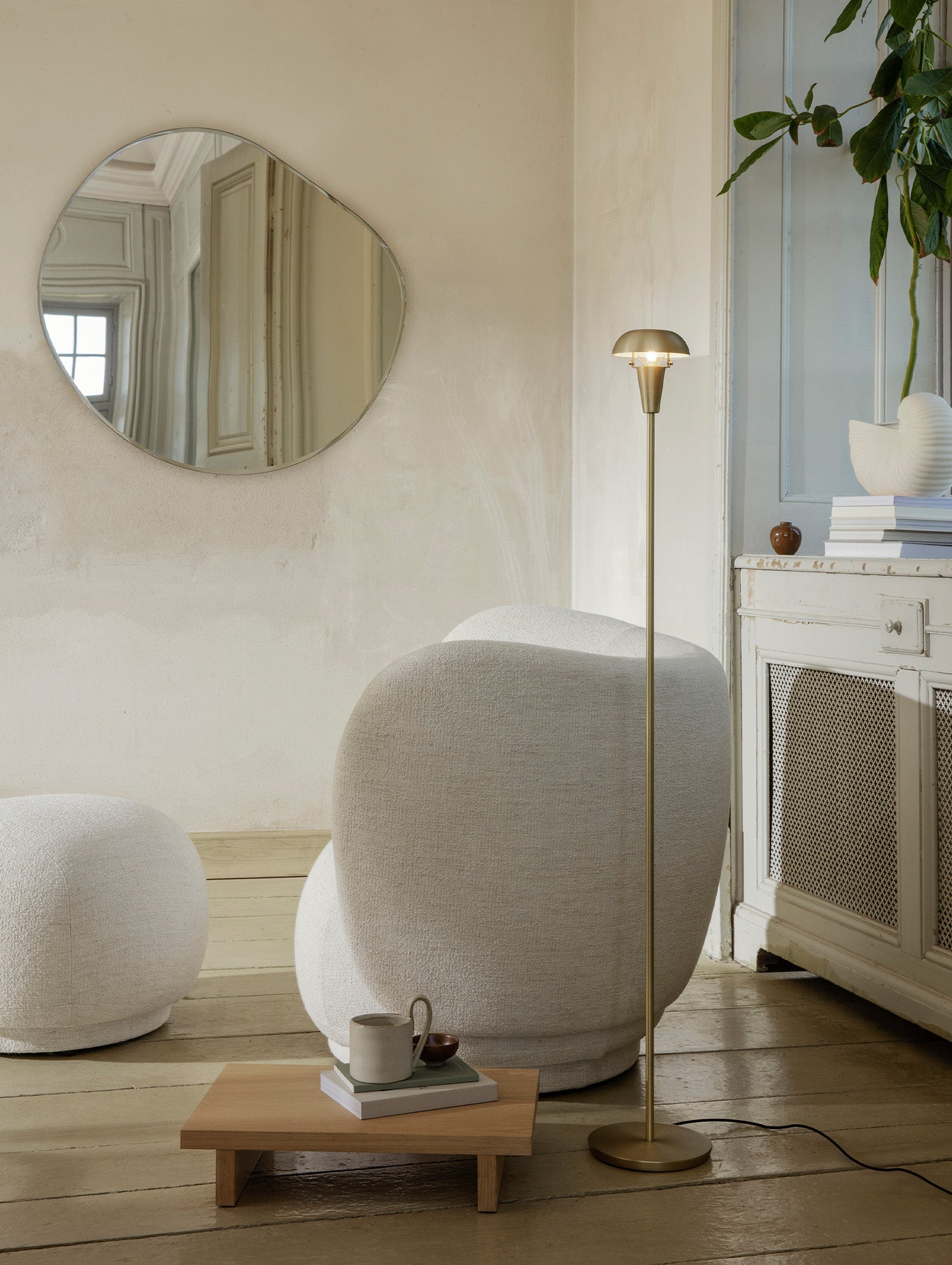  Rico Lounge Chair in Off-White Bouclé by Ferm Living