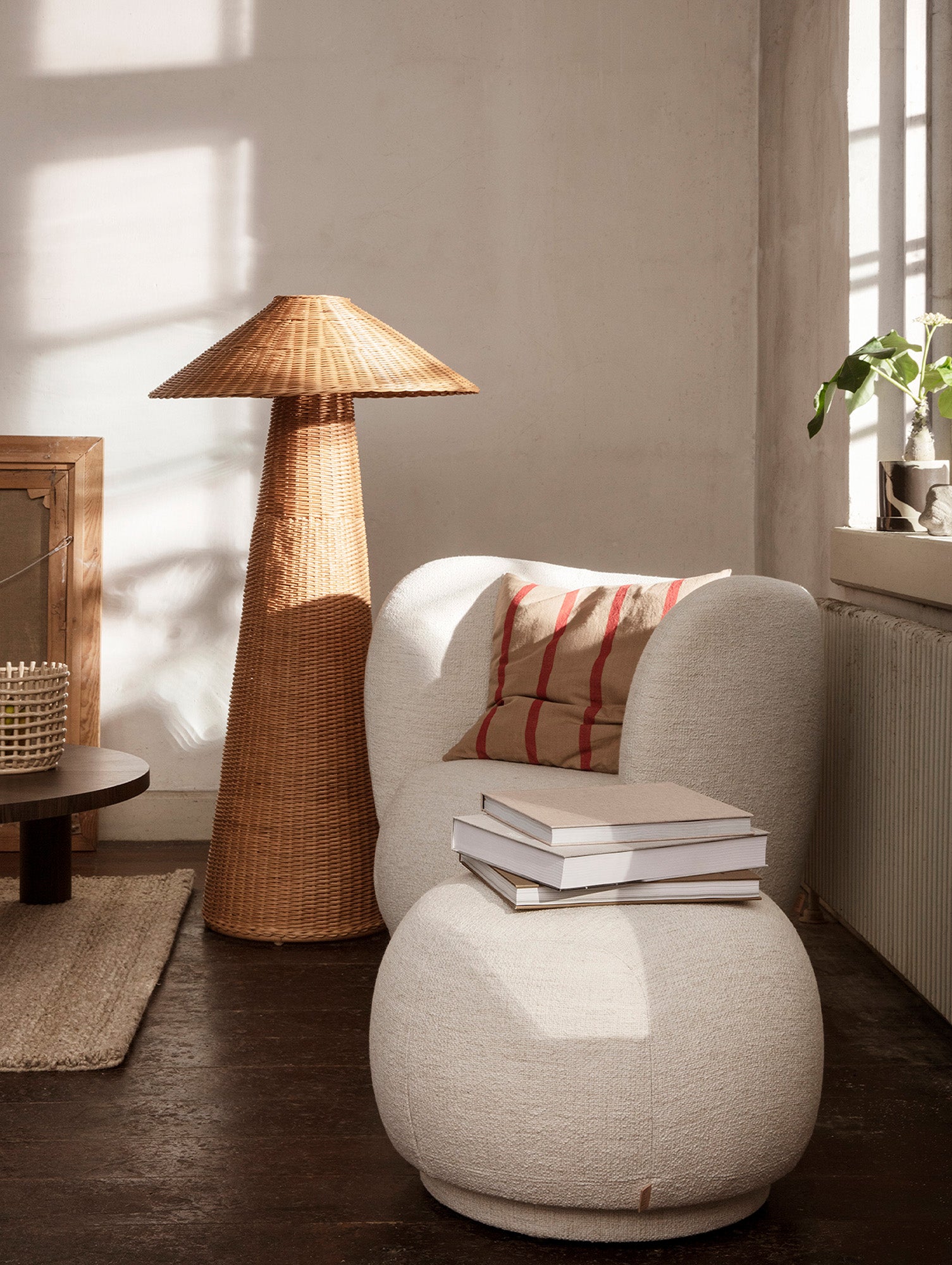 Rico Lounge Chair in Off-White Bouclé by Ferm Living