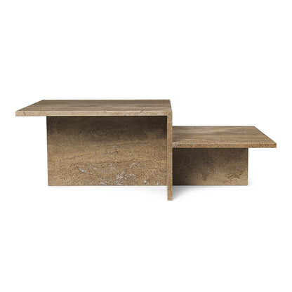 Distinct Coffee Table by Ferm Living - Dark Brown Travertine