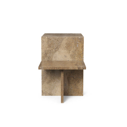 Distinct Side Table by Ferm Living - Dark Brown Travertine