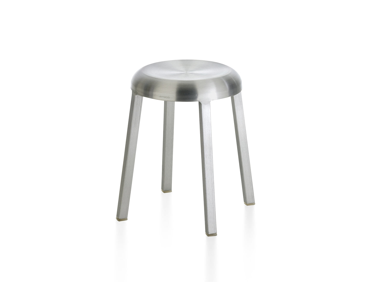 Za Small Stool by Emeco - Hand Brushed Aluminium