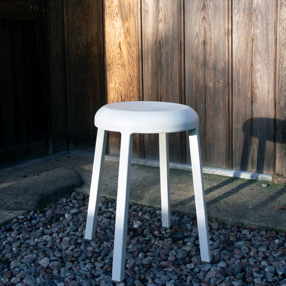 Za Small Stool by Emeco - White Grey