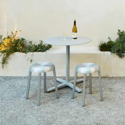 Za Small Stool by Emeco - Hand Brushed Aluminium