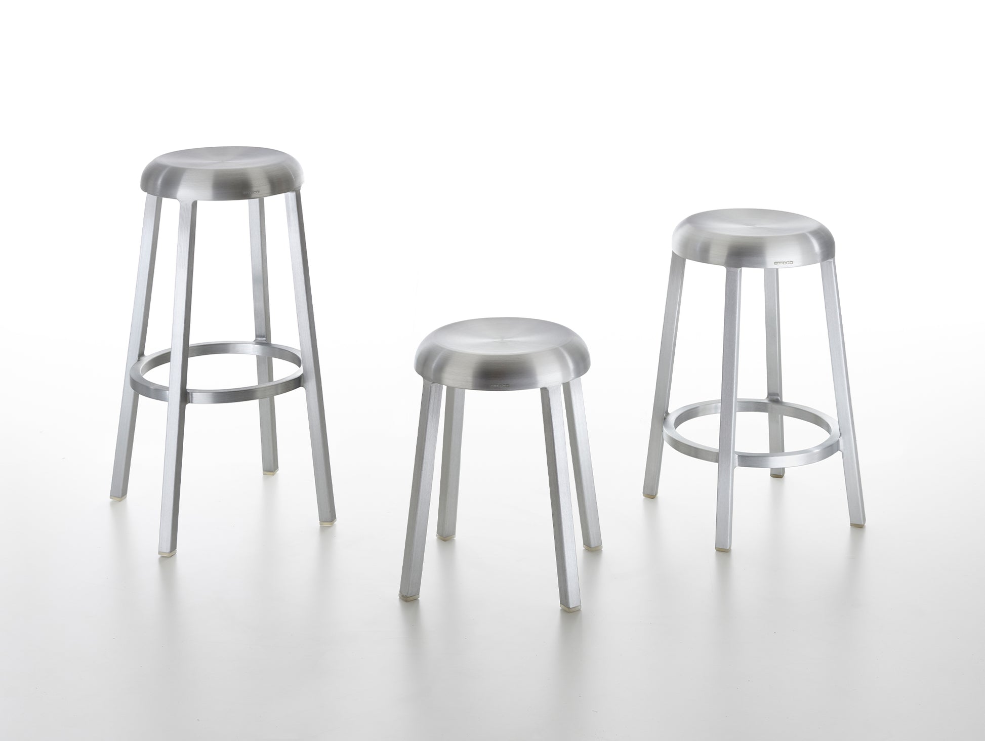 Za Stool by Emeco - Hand Brushed Aluminium